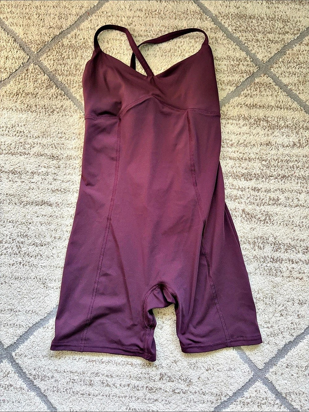 Gymshark Strappy All in One Purple Cross-Back Romper